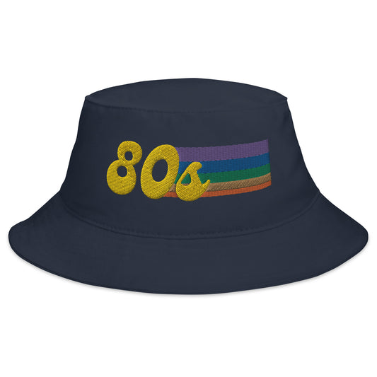 80's navy bucket hat