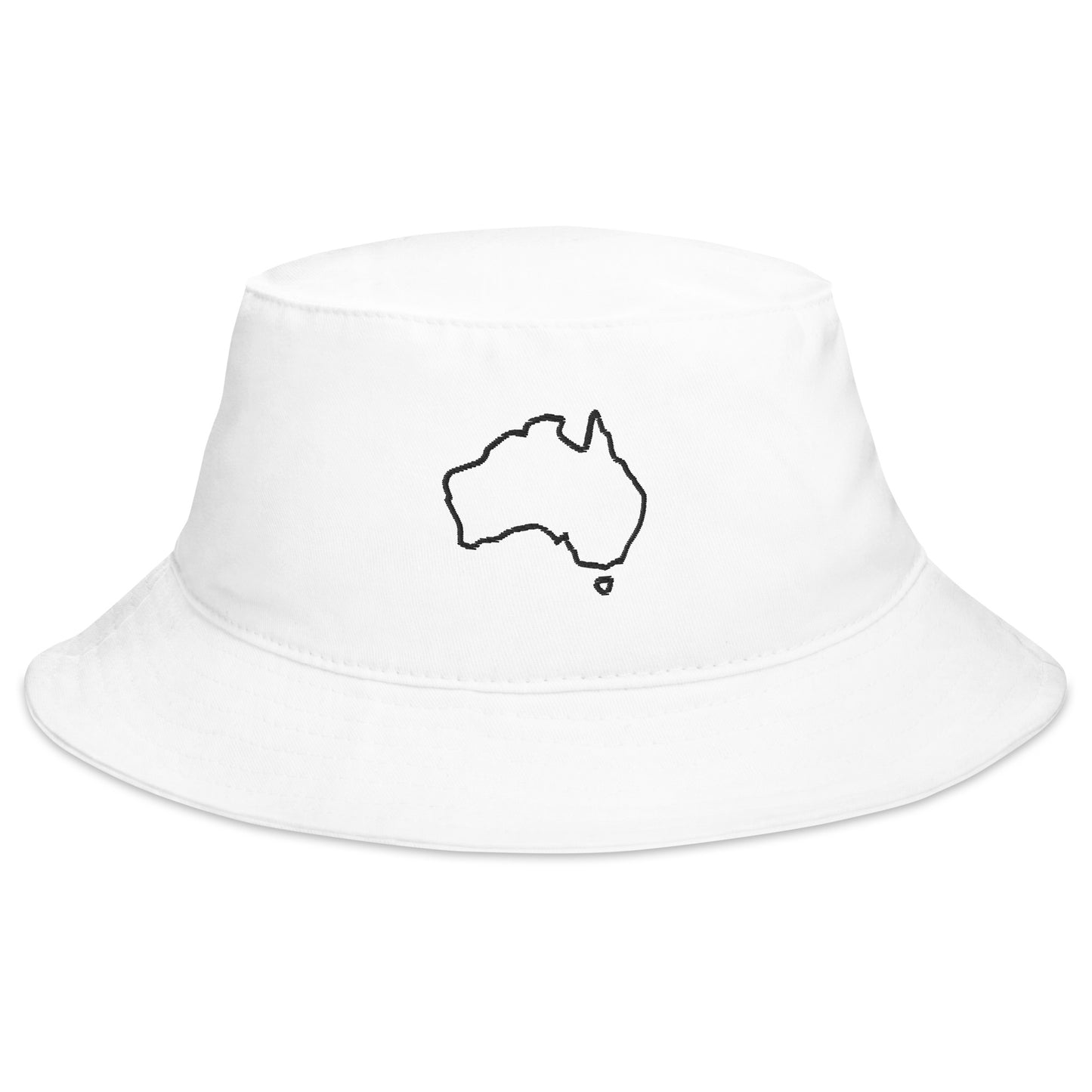 aussie white bucket hat