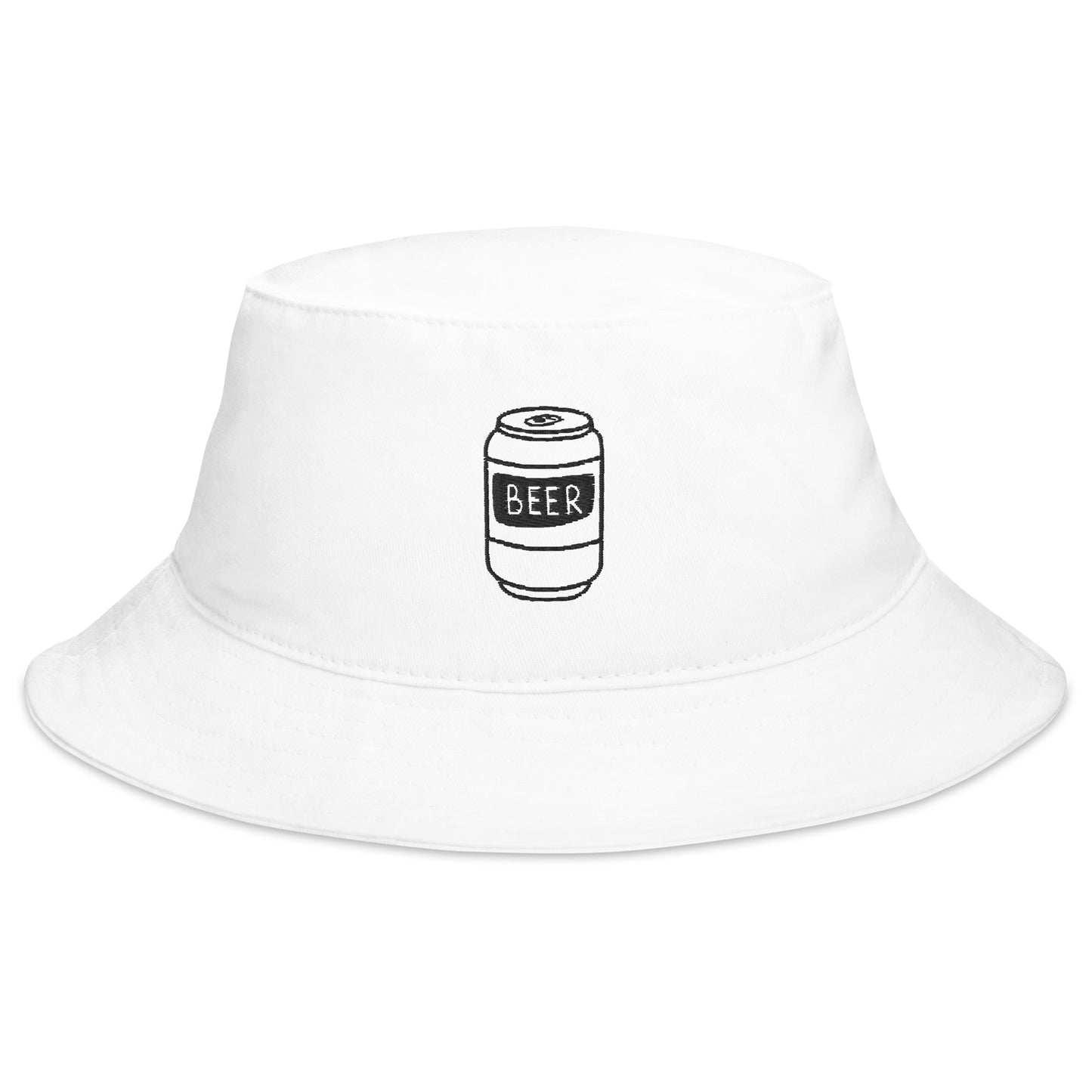 Beer Can Bucket Hat white