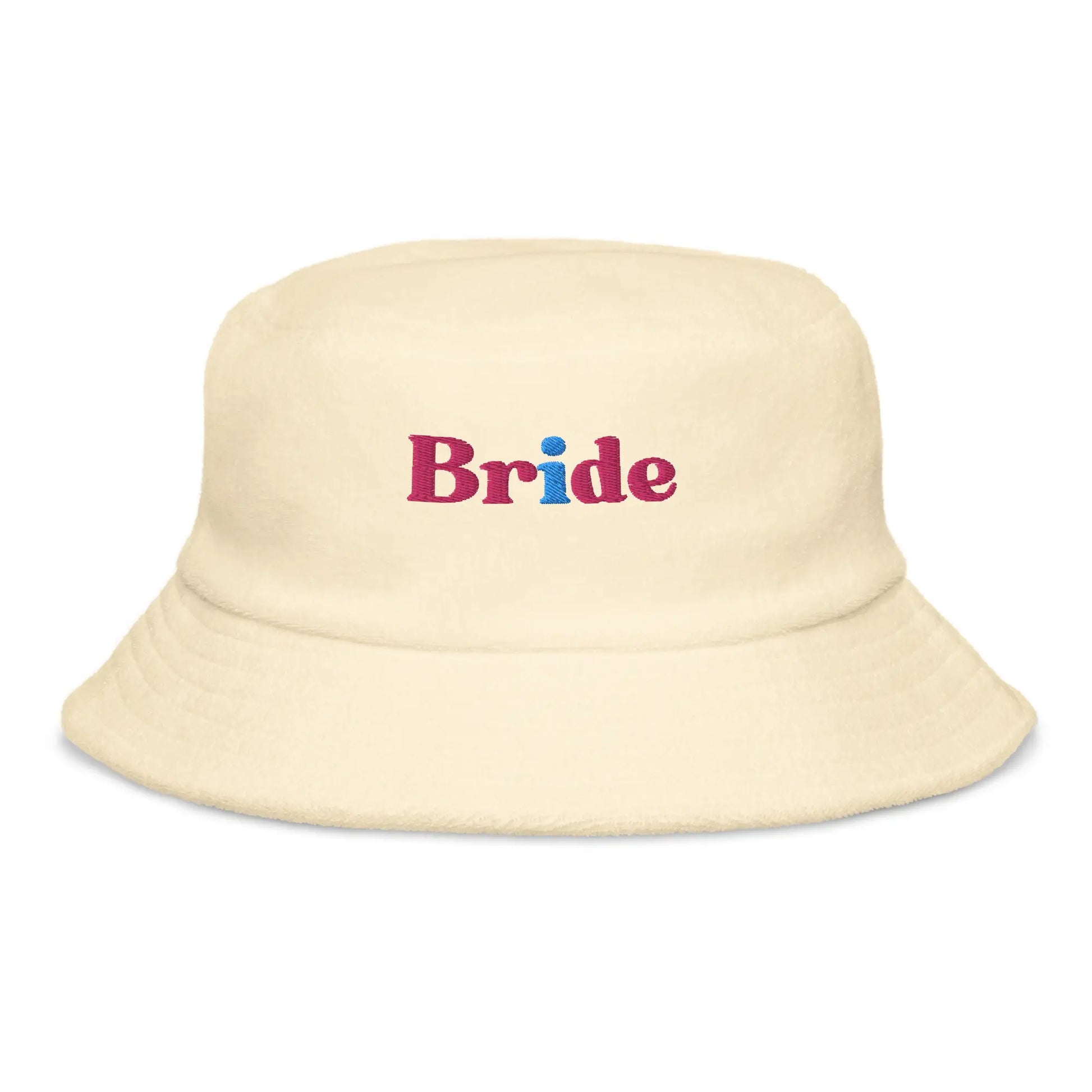 bride bucket hat pastel yellow