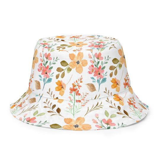 Bucket Hat with Flowers