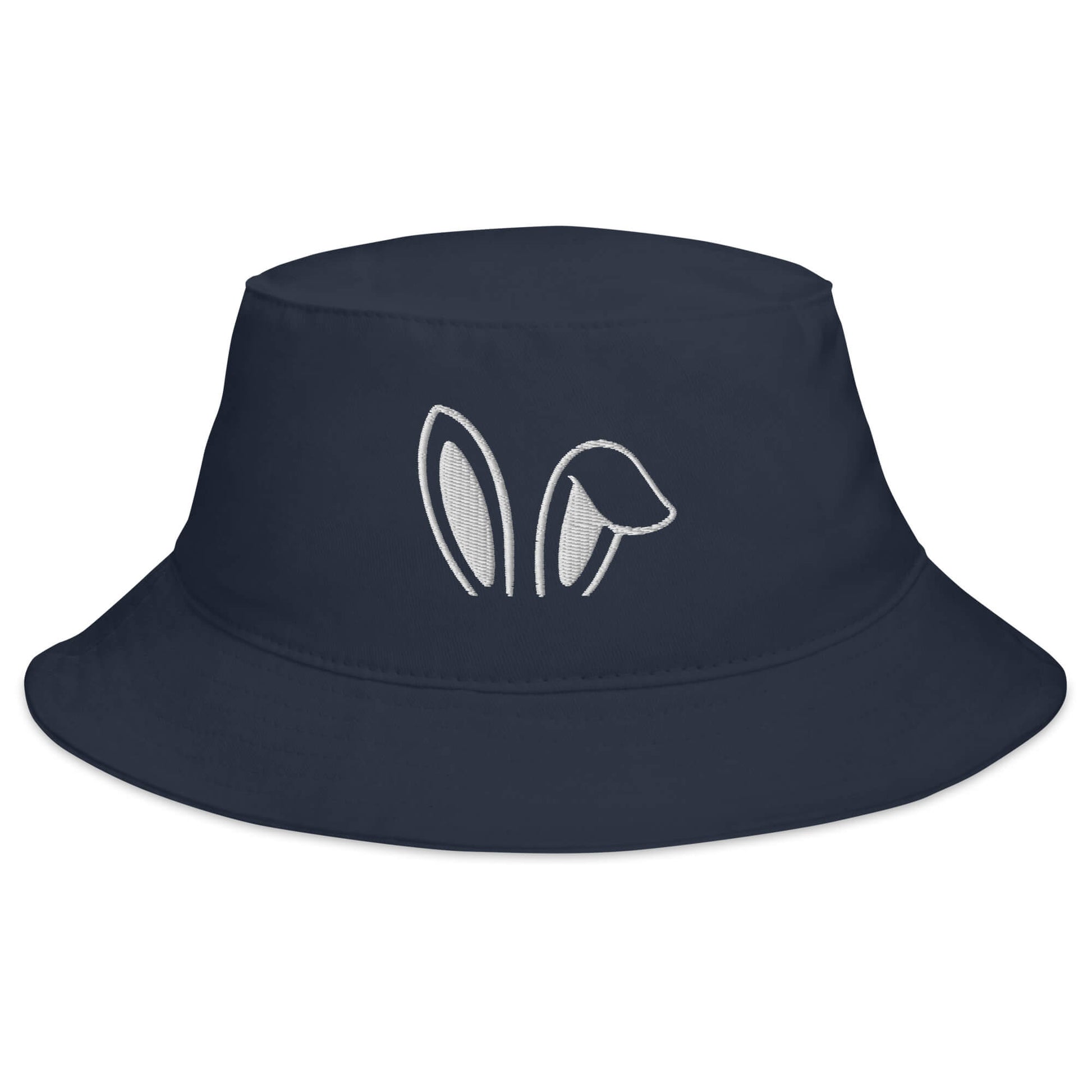 bunny ears navy bucket hat