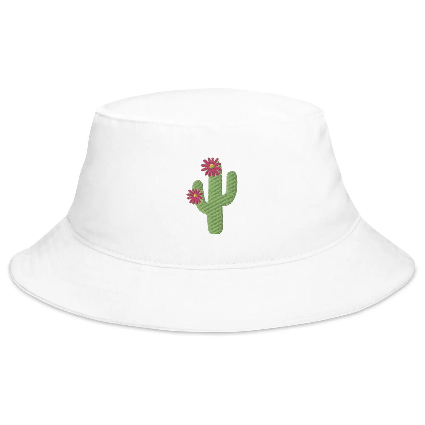 cactus white bucket hat