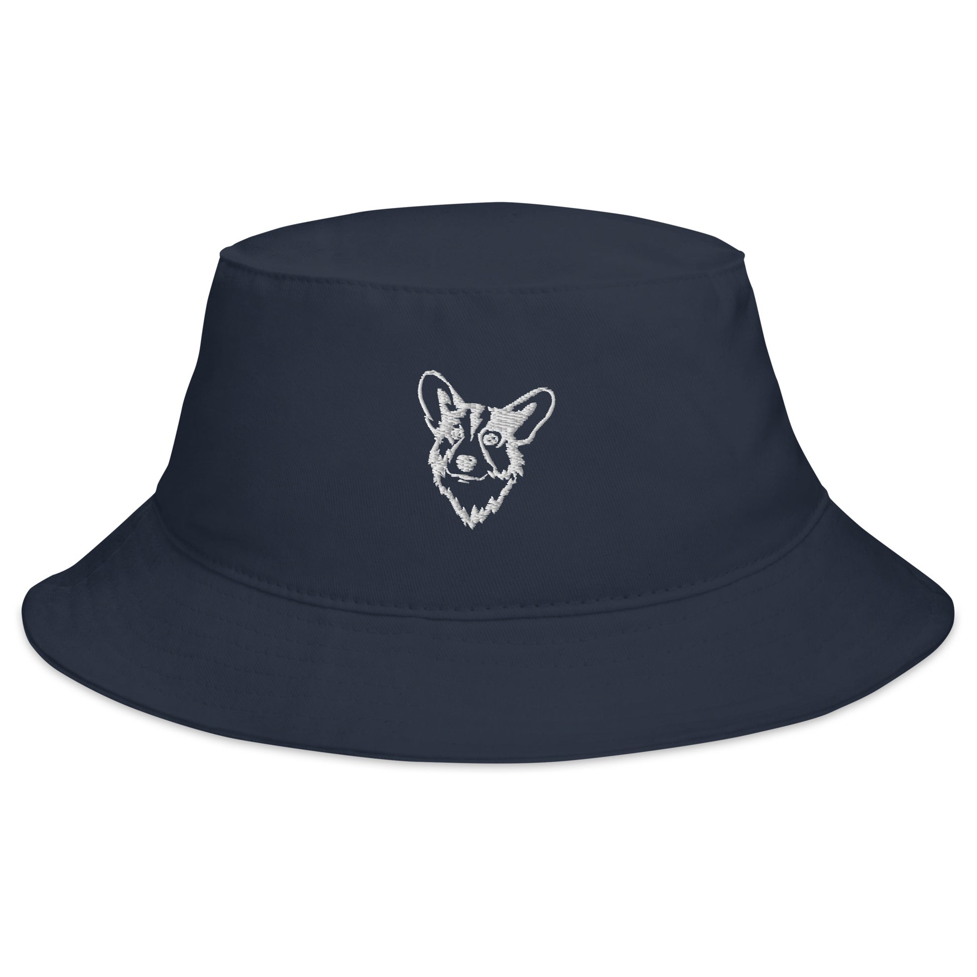 corgi navy bucket hat