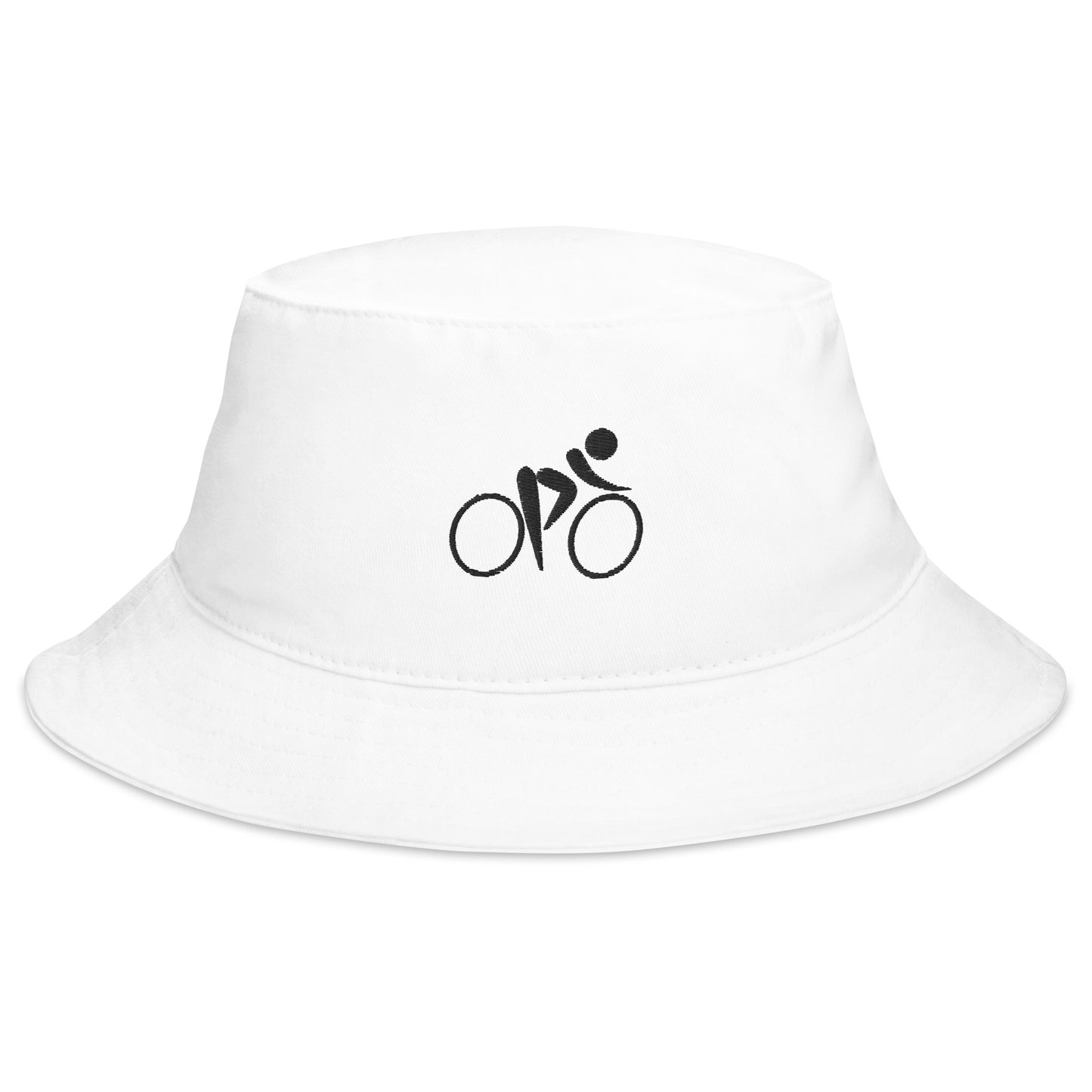 cycling white bucket hat