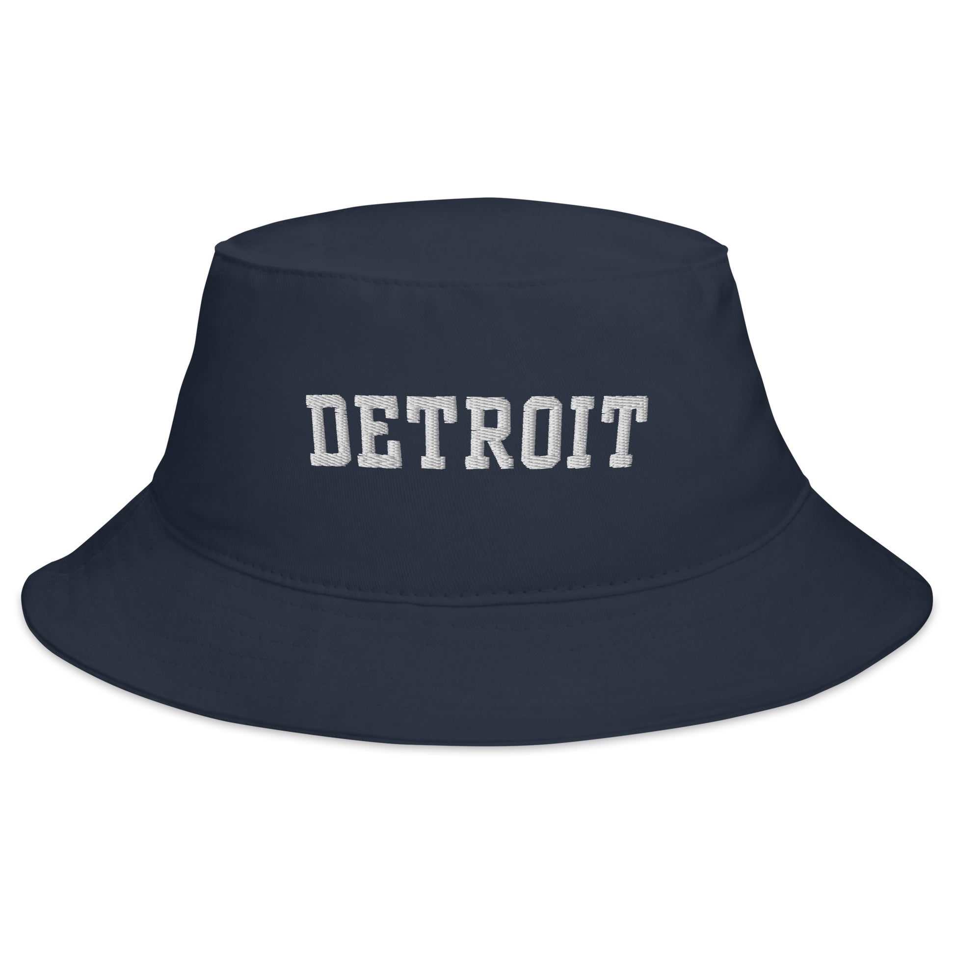 detroit navy bucket hat