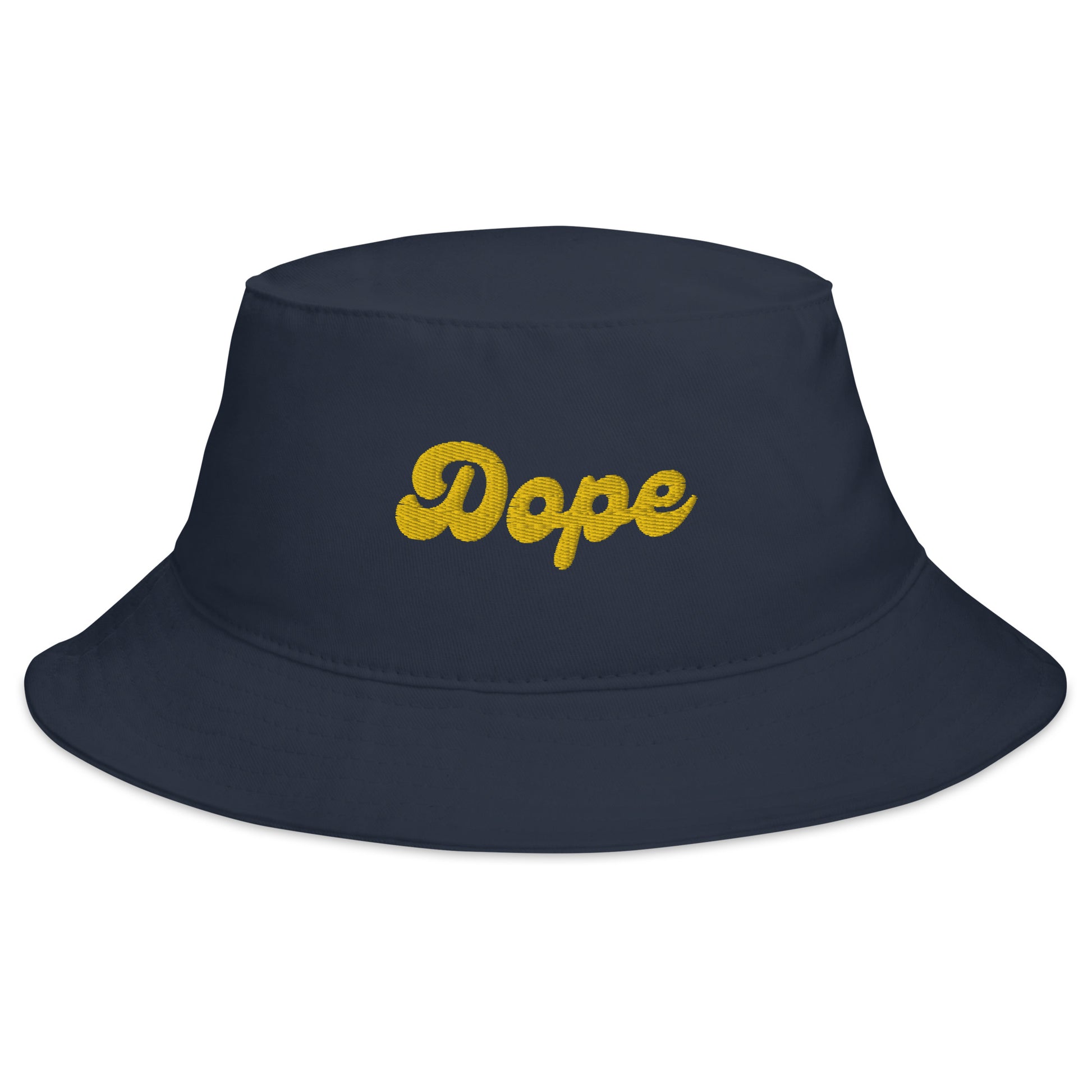 dope navy bucket hat
