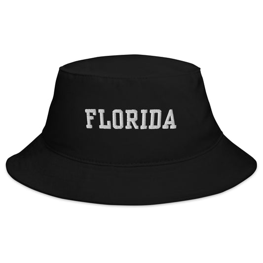 florida black bucket hat