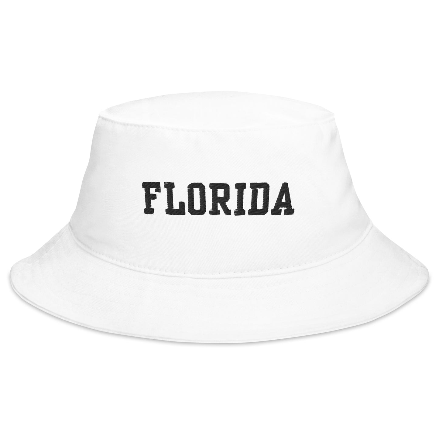 florida white bucket hat