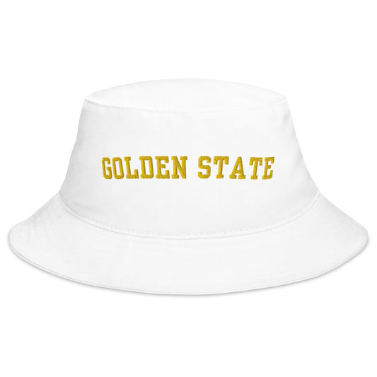 golden state white bucket hat