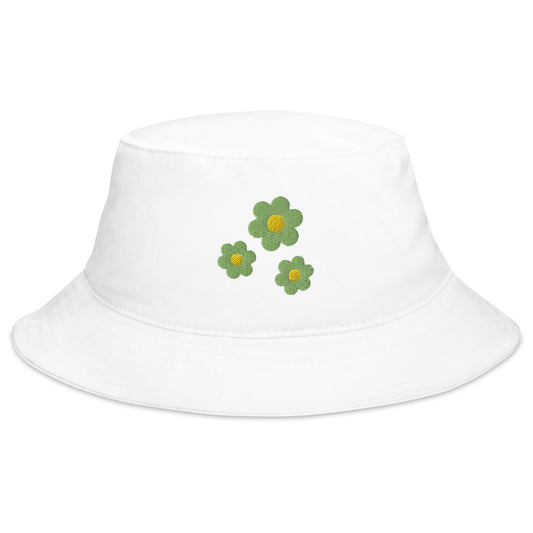 Green Flower Bucket Hat