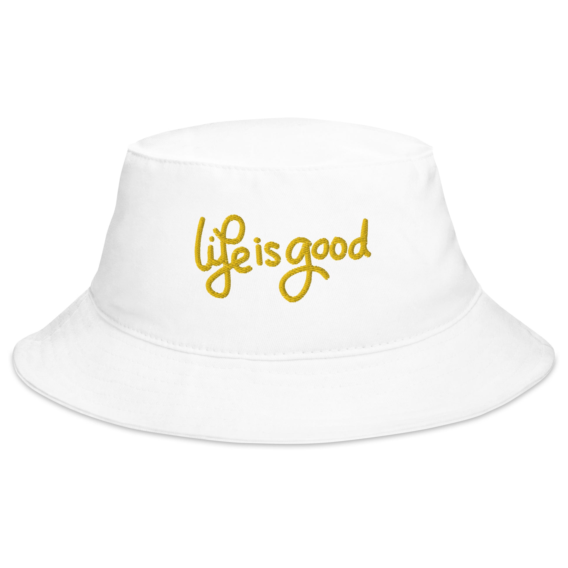 Life Is Good white Bucket Hat