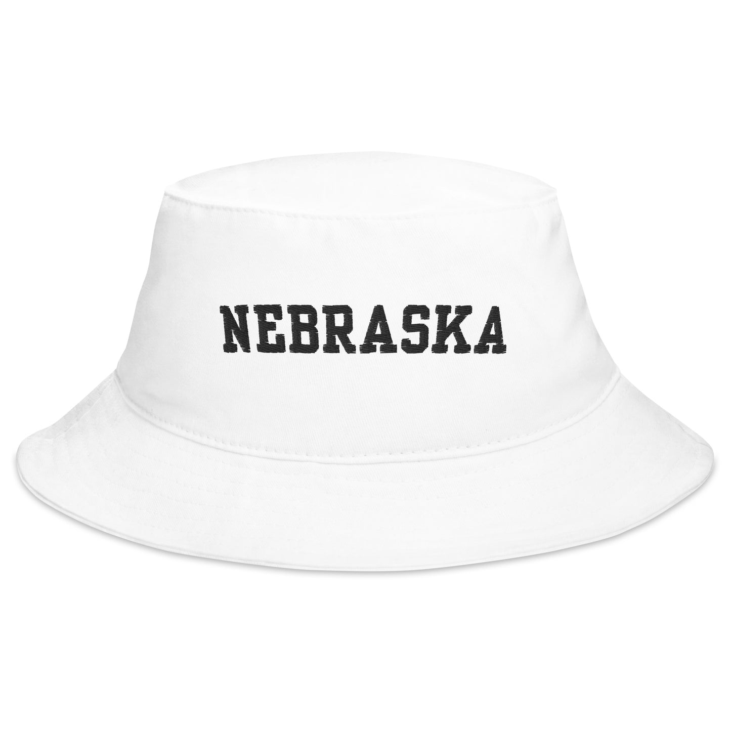 nebraska white bucket hat