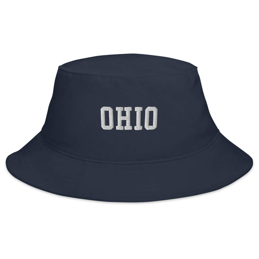 ohio navy bucket hat