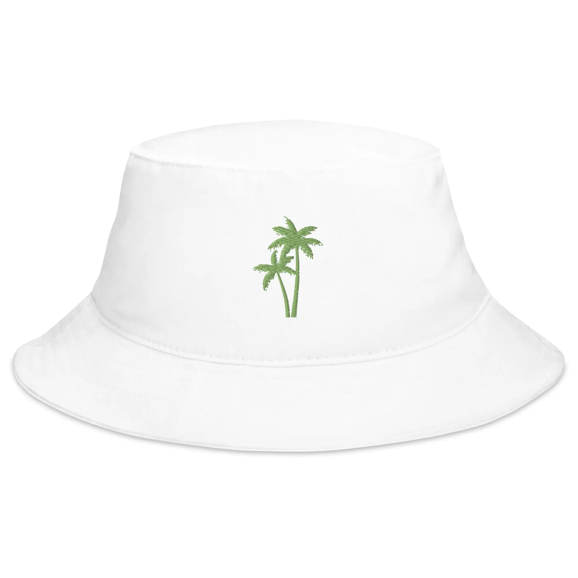 palm tree bucket hat white