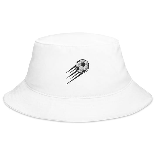 soccer white bucket hat
