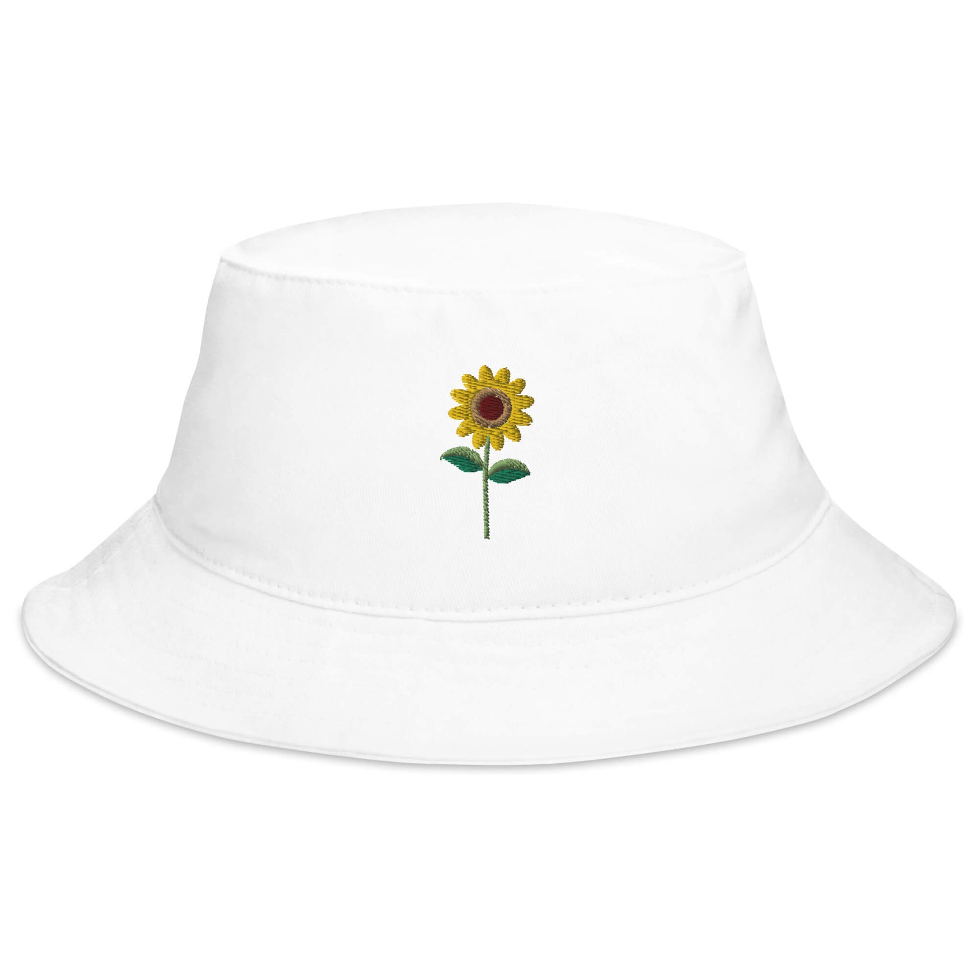 sunflower white bucket hat