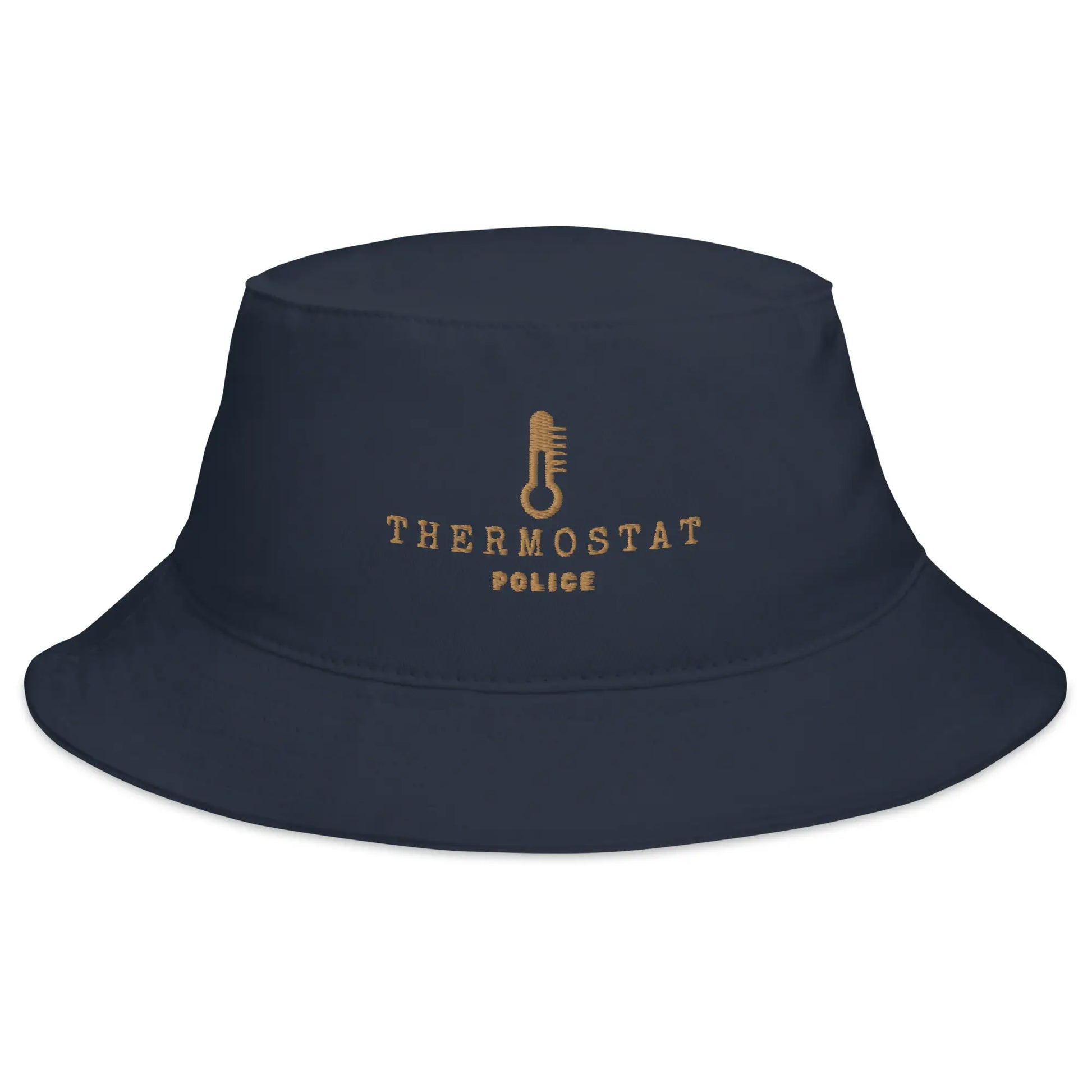 thermostat police navy bucket hat