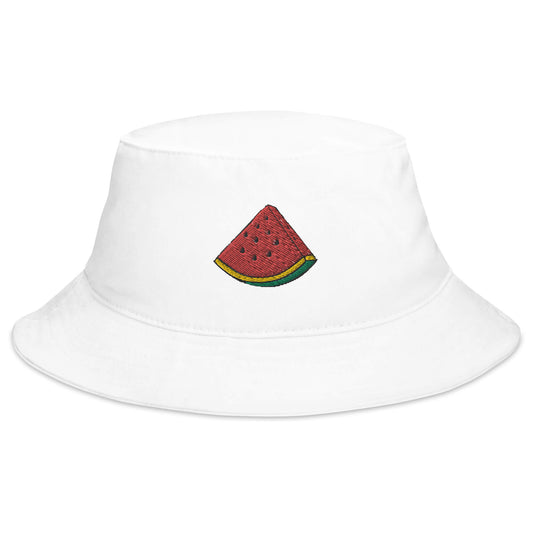watermelon white bucket hat