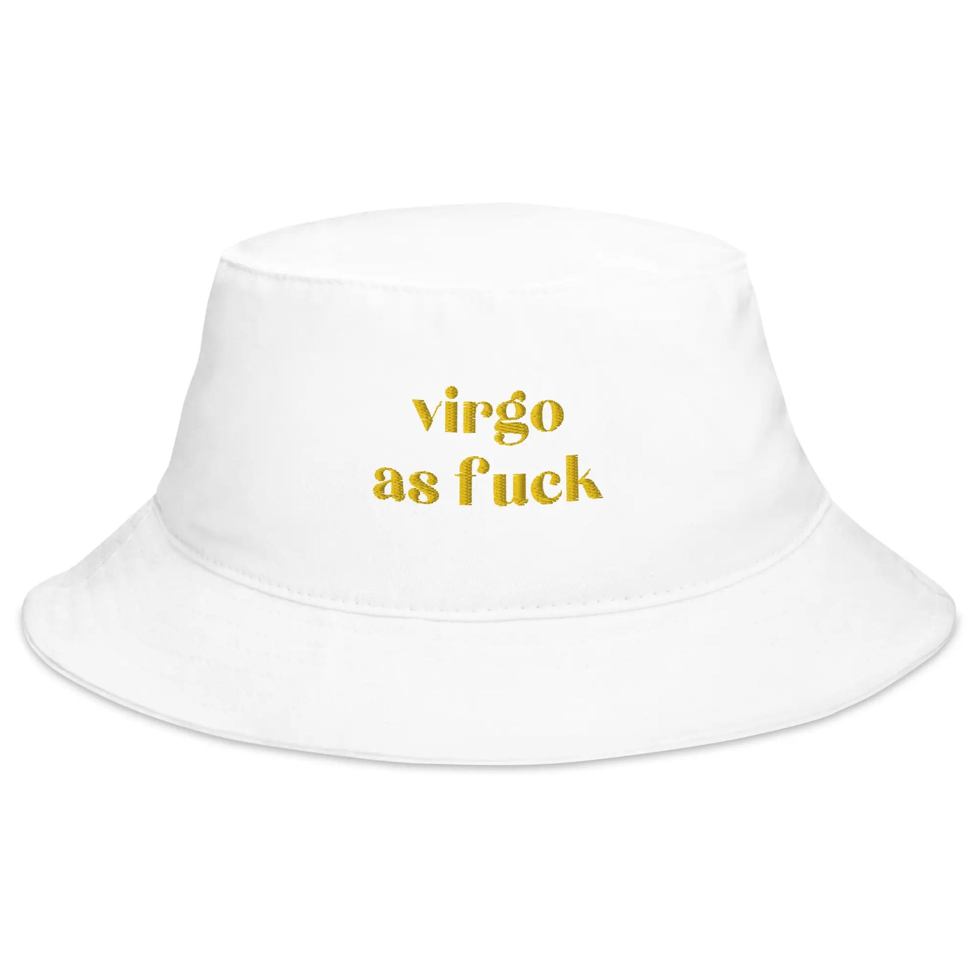 virgo as fuck white bucket hat